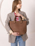 MIGLE Leather Handbag - Cappuccino